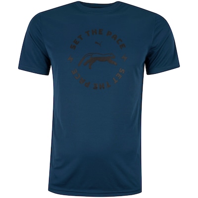 Camiseta Masculina Puma Manga Curta Graphic Run Slogan - Foto 5