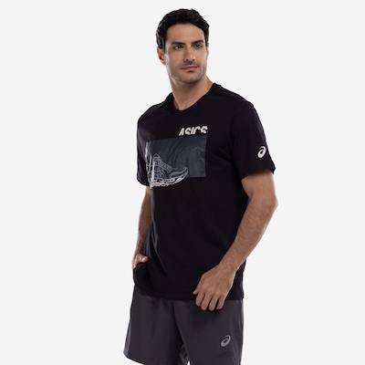 Camiseta Masculina ASICS Manga Curta Malha Est Sneaker - Foto 4