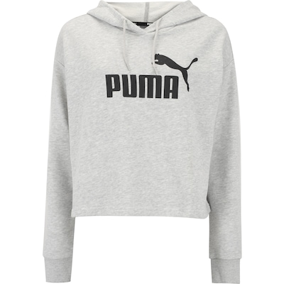Blusa Cropped Feminina Puma com Capuz Ess Logo TR - Foto 1