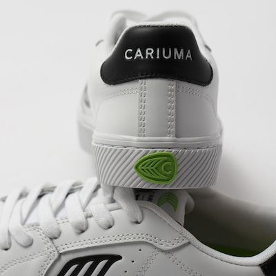Tênis Cariuma Salva White Leather Black Logo - Foto 4