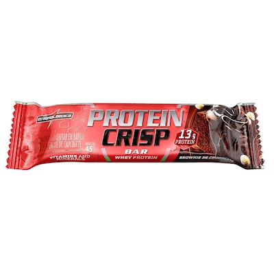 Barra de Proteína Integralmédica Protein Crisp Bar Brownie de Chocolate 45g - Foto 1