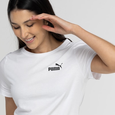 Camiseta Feminina Puma Manga Curta Essentials Small Logo Tee - Foto 6