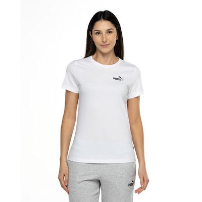 Camiseta Feminina Puma Manga Curta Essentials Small Logo Tee - Foto 2