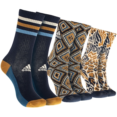 Kit de Meia adidas Farm 3 pares Adulto - Foto 1