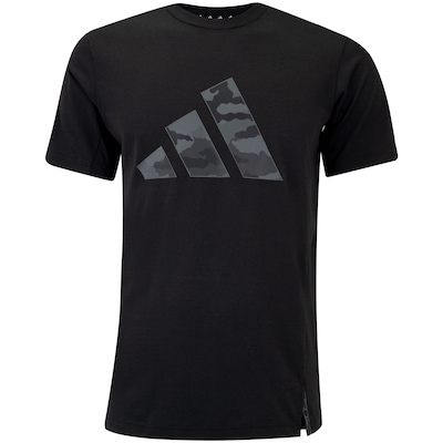 Camiseta Masculina adidas Manga Curta Logo Camuflado - Foto 5