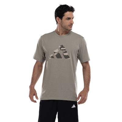Camiseta Masculina adidas Manga Curta Logo Camuflado - Foto 1
