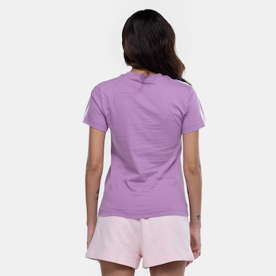 Camiseta Feminina adidas Manga Curta 3 Stripes - Foto 3