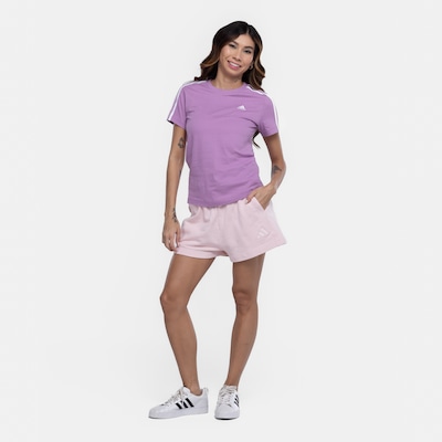 Camiseta Feminina adidas Manga Curta 3 Stripes - Foto 4