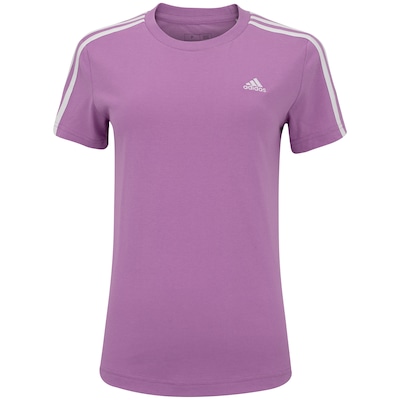 Camiseta Feminina adidas Manga Curta 3 Stripes - Foto 5