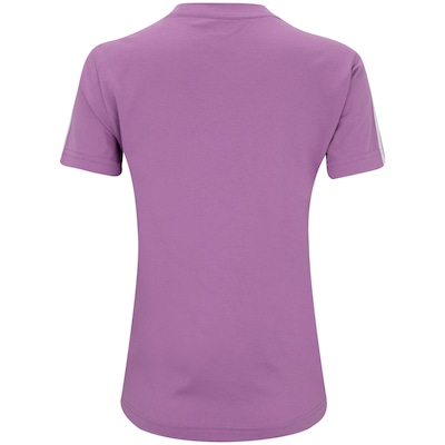 Camiseta Feminina adidas Manga Curta 3 Stripes - Foto 6