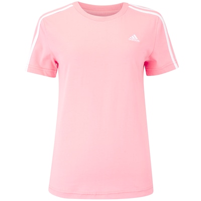 Camiseta Feminina adidas Manga Curta 3 Stripes - Foto 1