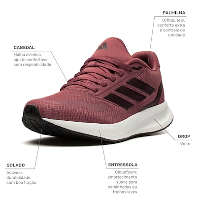 Tênis adidas RunFalcon 5 Feminino - Foto 3