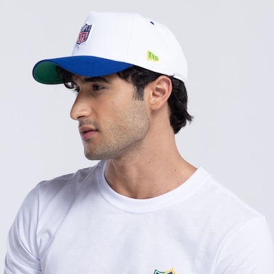 Boné NFL Aba Curva New Era Snapback  940 Trucker AF White Adulto - Foto 5