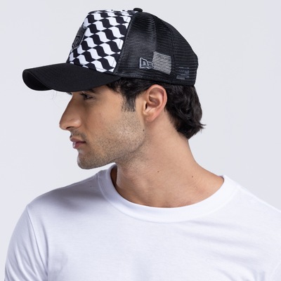 Boné NFL Aba Curva New Era Snapback  940 AF Black Adulto - Foto 6