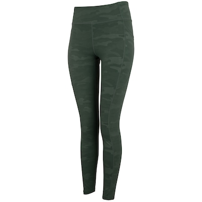 Calça Legging Feminina Oxer Camuflada Premium Média Compressão Cós Baixo - Foto 1