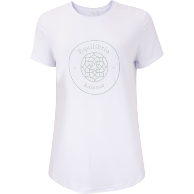 Camiseta Feminina Oxer Manga Curta Estampada Refletivo - Foto 1