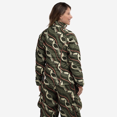 Jaqueta Puffer Feminina Farm Nylon Forrada Lenço Tucano Gráfico - Foto 2
