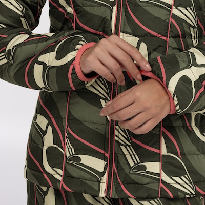 Jaqueta Puffer Feminina Farm Nylon Forrada Lenço Tucano Gráfico - Foto 6
