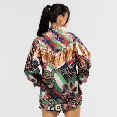 Jaqueta Farm Nylon Floresta Cor com Forro Feminina - Foto 3