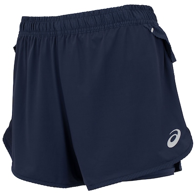 Short Feminino ASICS Pinstripe 2 em 1 Bolso Interno - Foto 1