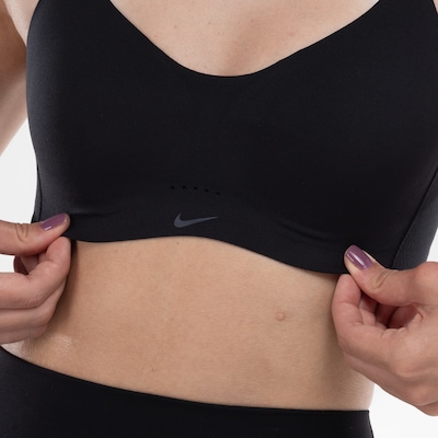 Top Fitness com Bojo Nike Baixa Sustentação Alate Coverage LS Bra Adulto - Foto 4