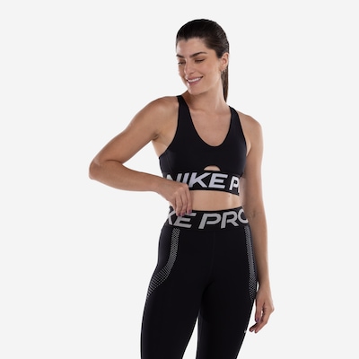 Top Fitness com Bojo Removível Nike Média Sustentação Indy Plung Bra Bold Adulto - Foto 4