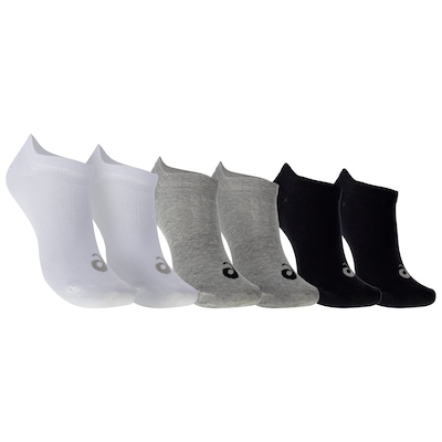 Kit 3 Pares de Meias ASICS Invisible Tamanho 34-38 Adulto - Foto 1
