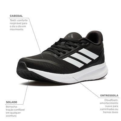 Tênis adidas RunFalcon 5 Júnior - Foto 3
