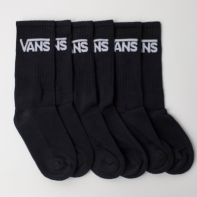 Meias Cano Alto Vans Classic Crew com 3 Pares - Foto 1