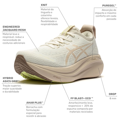 Tênis ASICS Gel-Nimbus 27 Feminino - Foto 3