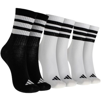 Kit de Meias adidas Cano Médio Crew Juvenil 3 Pares - Foto 1