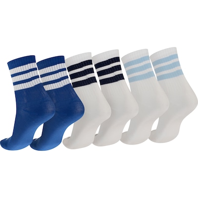 Kit de Meias adidas Cano Médio Crew Juvenil 3 Pares - Foto 2