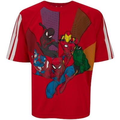 Camiseta Infantill adidas Manga Curta Marvel - Foto 1