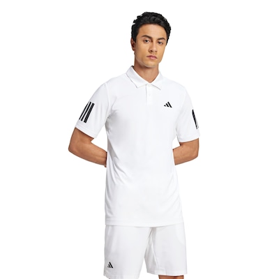 Camisa Polo Masculina adidas Club 3 Listras - Foto 3
