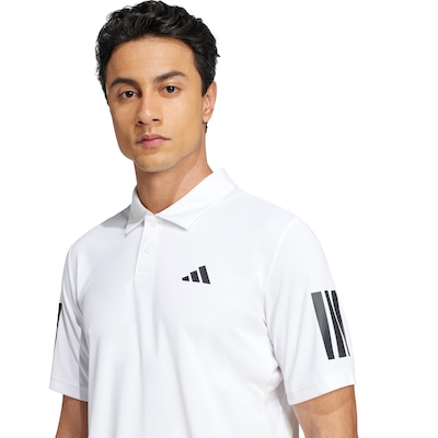 Camisa Polo Masculina adidas Club 3 Listras - Foto 4