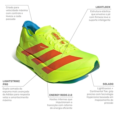 Tênis Masculino adidas Adizero Adios Pro 4 Rio - Foto 3