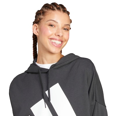 Blusa de Moletom Feminina adidas com Capuz Big Logo - Foto 4