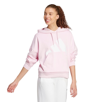 Blusa de Moletom Feminina adidas com Capuz Big Logo - Foto 3