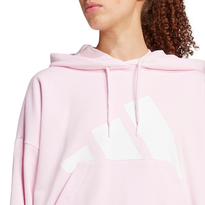 Blusa de Moletom Feminina adidas com Capuz Big Logo - Foto 4