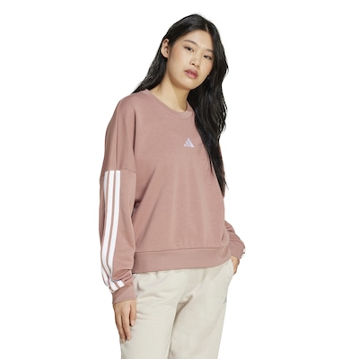 Blusa de Moletom Feminina adidas Essentials 3 Listras - Foto 3