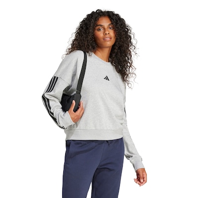 Blusa de Moletom Feminina adidas Essentials 3 Listras - Foto 3