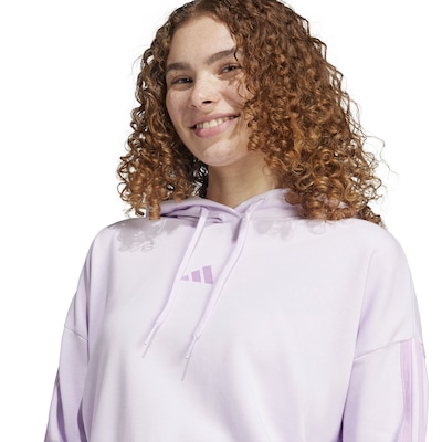 Blusa Cropped de Moletom Feminina adidas com Capuz - Foto 6