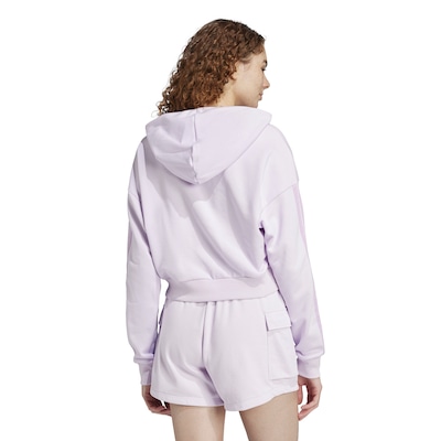 Blusa Cropped de Moletom Feminina adidas com Capuz - Foto 2