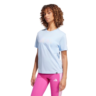 Camiseta Feminina adidas Manga Curta Gráfica - Foto 1