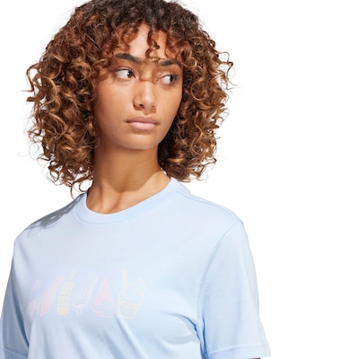 Camiseta Feminina adidas Manga Curta Gráfica - Foto 4