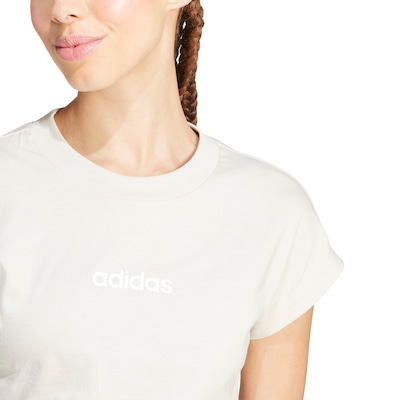 Camiseta Feminina adidas Manga Curta Logo Linear - Foto 5