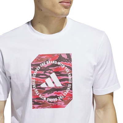 Camiseta Masculina adidas Manga Curta Grafica Camo - Foto 4