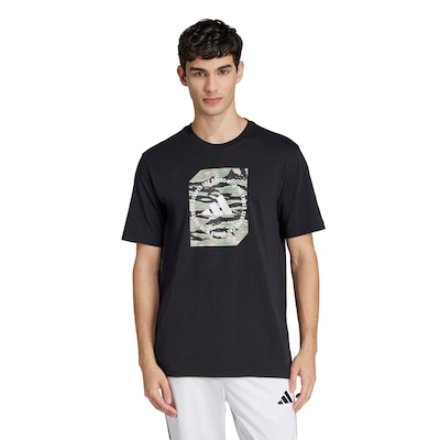 Camiseta Masculina adidas Manga Curta Grafica Camo - Foto 1
