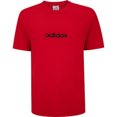 Camiseta Masculina adidas Manga Curta Logo Linear Camiseta Masculina adidas Manga Curta Logo Linear