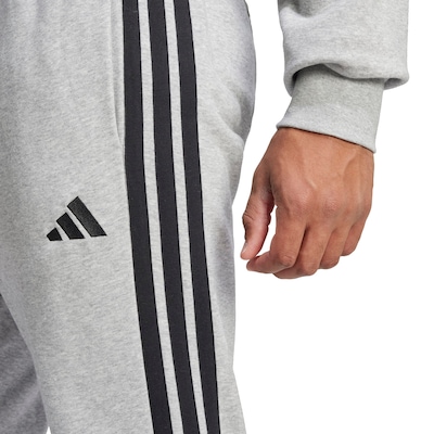 Calça Masculina adidas French Terry 3 Stripes - Foto 4